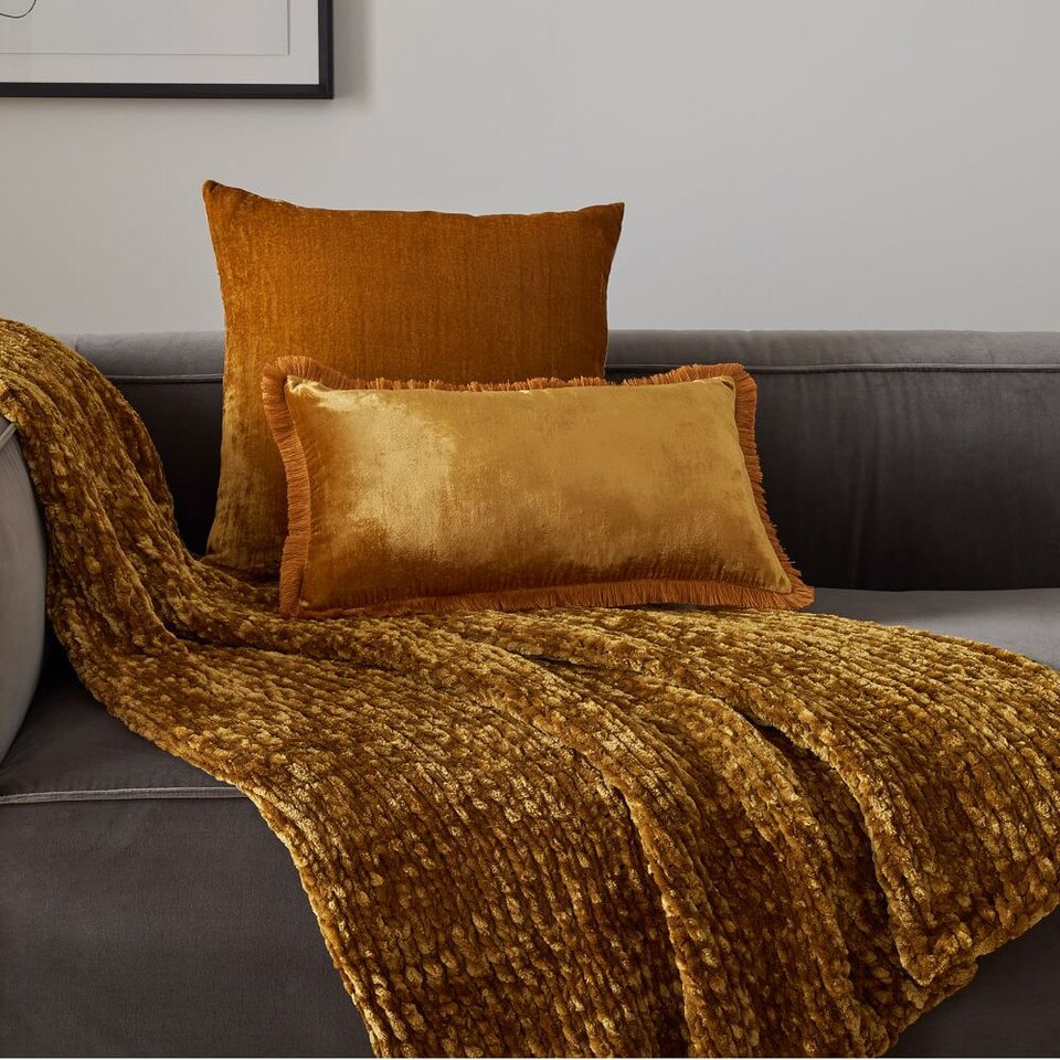 Chunky Luxury Chenille Throw West Elm UK